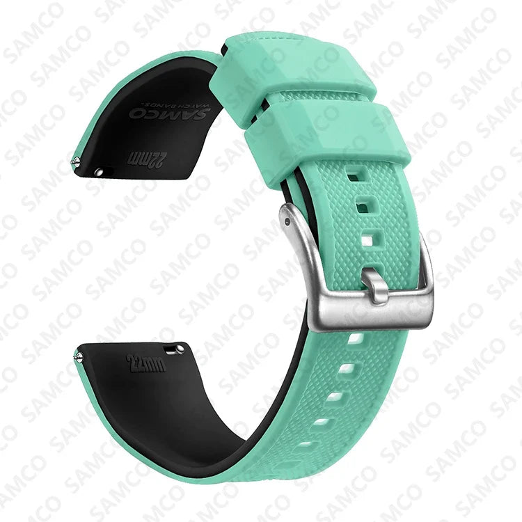Premium Silicone Watch Band - Quick Release Rubber Replacement Strap for 18mm 20mm 22mm Watches