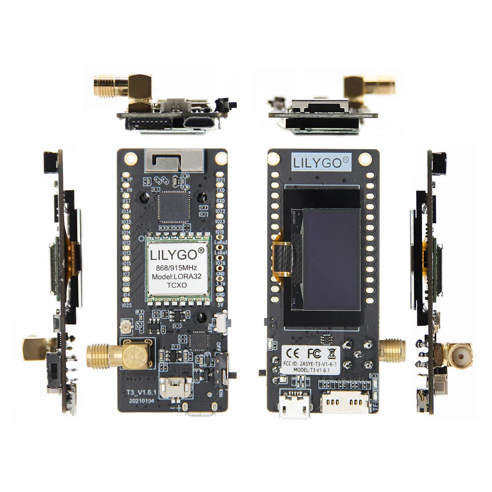 LILYGO® LoRa32 V2.1 ESP32 Development Board — SX1276/1278 Module 433MHz/868MHz/915MHz with 0.96" OLED, DIY WiFi & Bluetooth