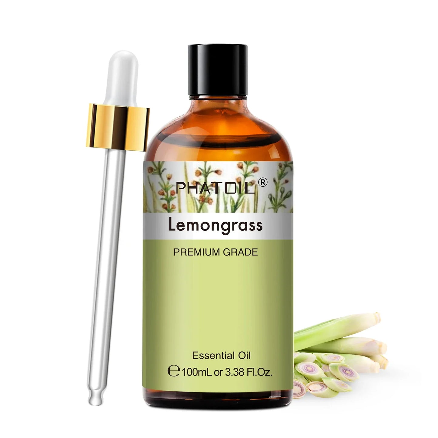 PHATOIL 100ml Aromatherapy Essential Oil Set – Lavender, Rose, Vanilla, Eucalyptus, Sandalwood & Pine Needles for Diffusers & Candle Making