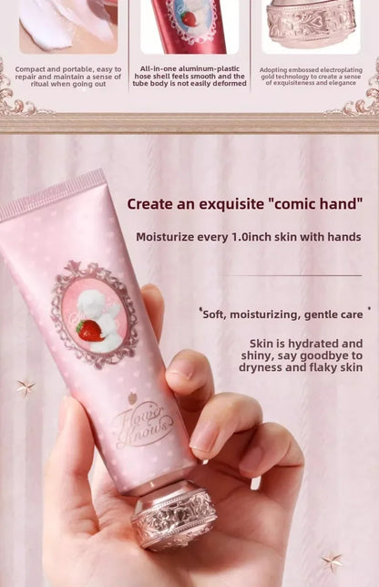 Flower Knows Strawberry Cupid Scented Hand Cream – Moisturizing & Nourishing Whitening Skin Care Lotion for Women 50ml