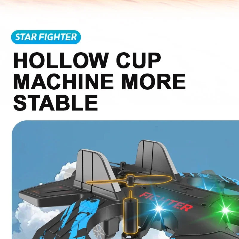 2.4G Remote Control Fighter Foam Glider – LED Stunt UAV Helicopter Aircraft Model