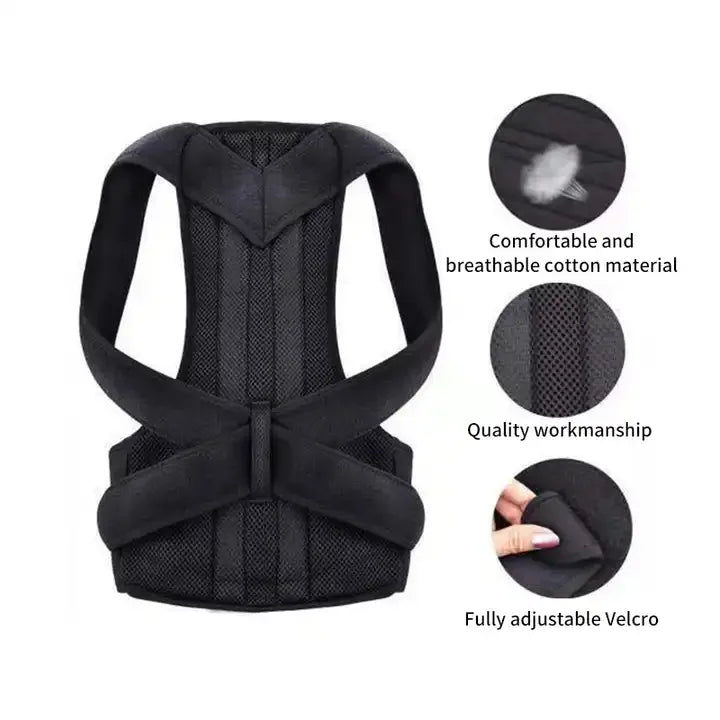 Back Posture Corrector Belt — Shoulder Support & Spine Brace for Upper & Lower Back Pain Relief | Clavicle Posture Vest