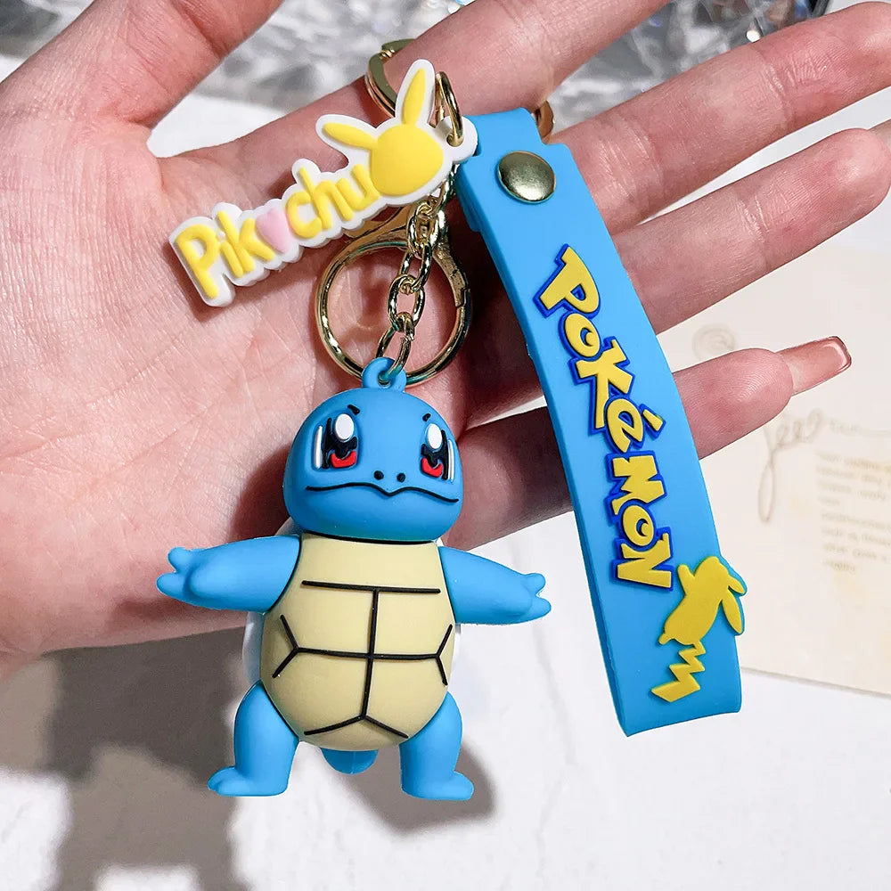 Pokemon Pikachu Keychain Anime Cartoon Figure Toy Pendant – Charmander Psyduck Bag & Car Key Ring Kid Gift