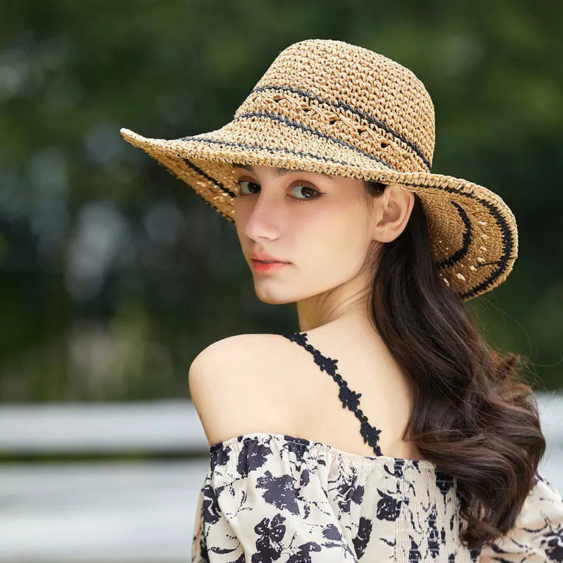 2023 Women’s Summer Straw Hat – Sunshade & Face Shield Hat with UV Protection, Versatile Sunscreen for Spring and Autumn
