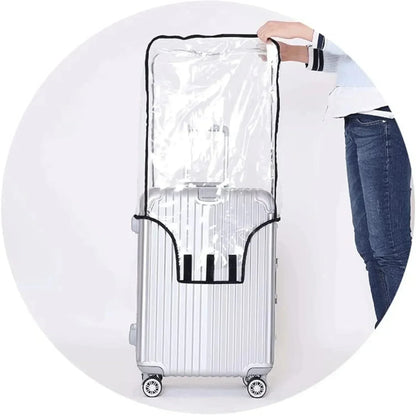 Full Transparent Luggage Cover – Waterproof, Dustproof, Durable PVC Suitcase Protector for Travel