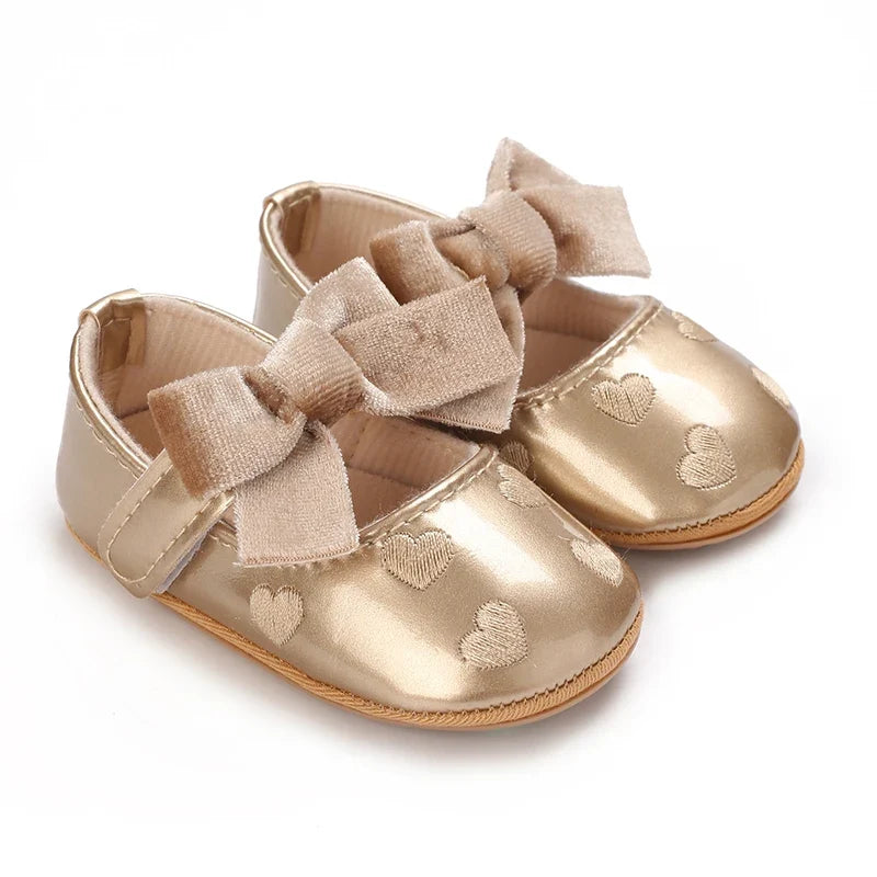Infant Princess Pre-Walker Shoes - Bowknot Soft Sole Sandals for Baby Girls 0–1 Year
