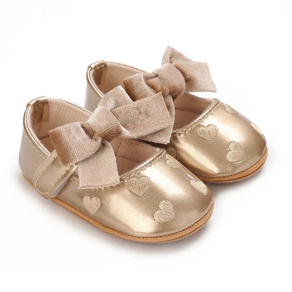 Infant Princess Pre-Walker Shoes - Bowknot Soft Sole Sandals for Baby Girls 0–1 Year