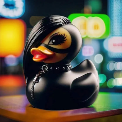 7-Piece Goth Duck Decor Set - Whimsical Punk Duck Garage Kits, Gothic Collectibles & Unique Gifts