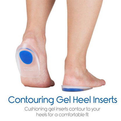 Medical Silicone Heel Protector Insoles – Inserts for Heel Spur Relief, Plantar Fasciitis Pain & Pressure Reduction
