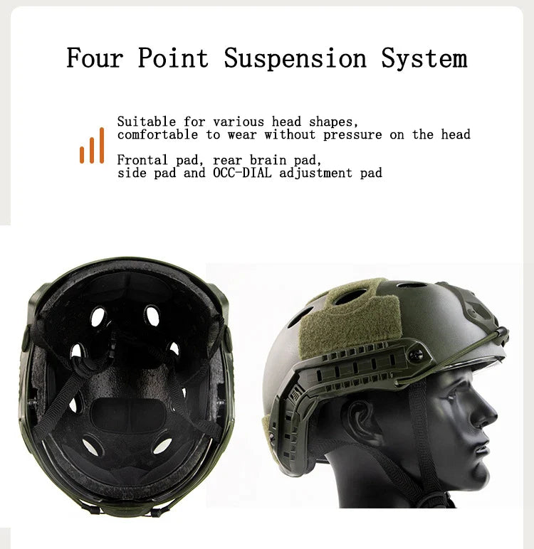 High-Quality Tactical Paintball & Airsoft Helmet – Army FAST Protective Helmet for Wargame & Tactical Use