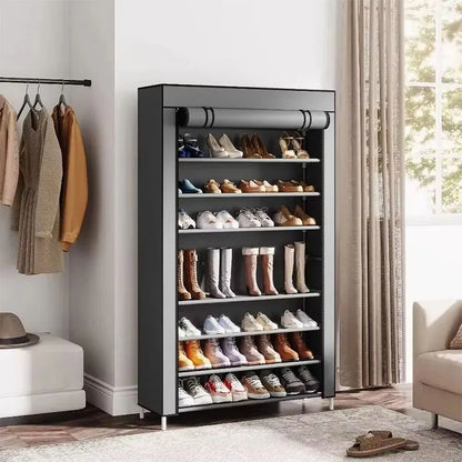 Multi-Tier Space-Saving Shoe Rack – Dustproof & Economical Cabinet for Dormitory or Home Entryway Storage