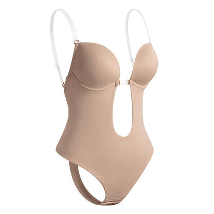 Women's Backless Full Body Shaper Bodysuit Thong – Tummy Control Slimming Shapewear Girdle Underwear