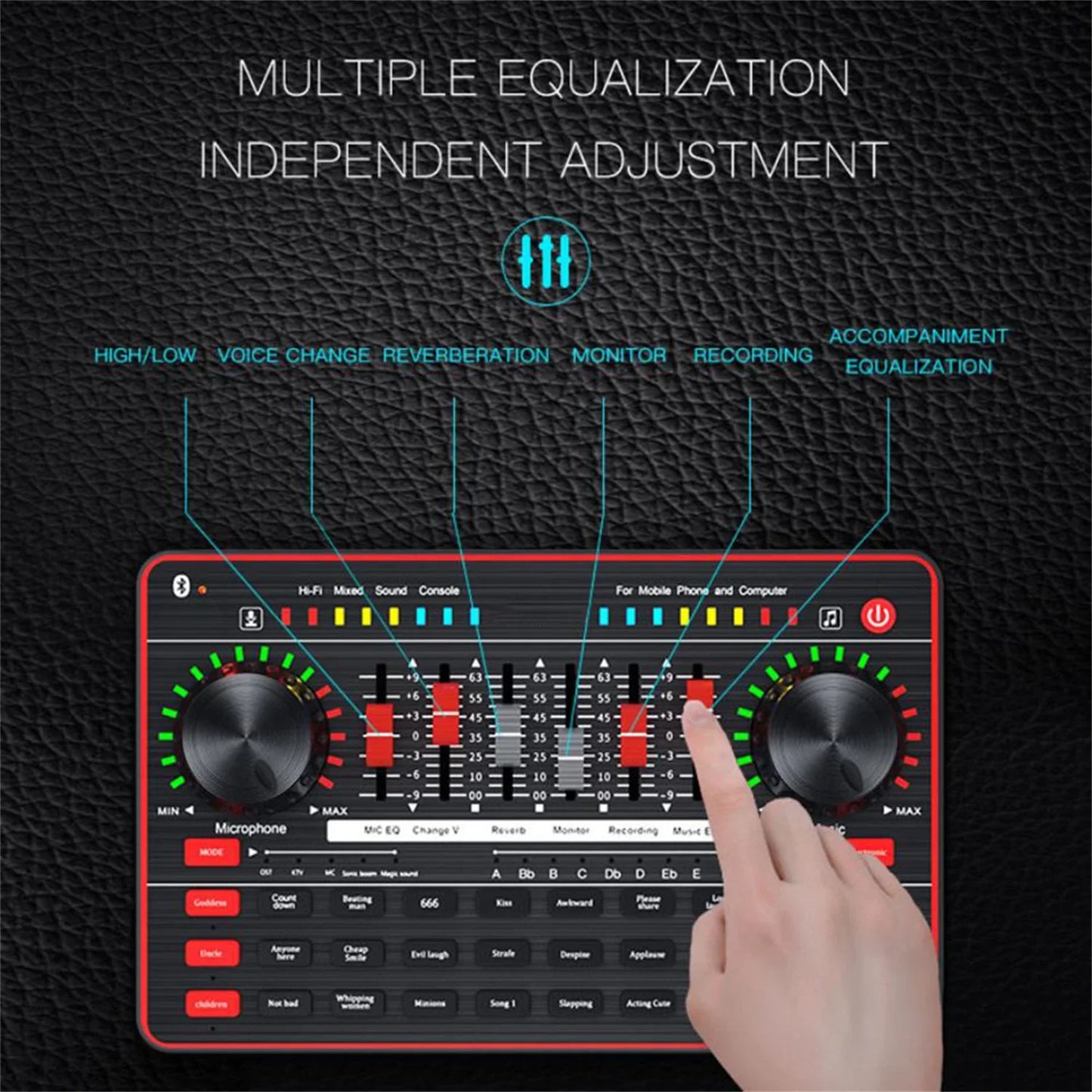 GAX-G3 Wireless Microphone Kit - Live Streaming Sound Card Equipment for TikTok Singing, Mobile Phone & Computer Recording