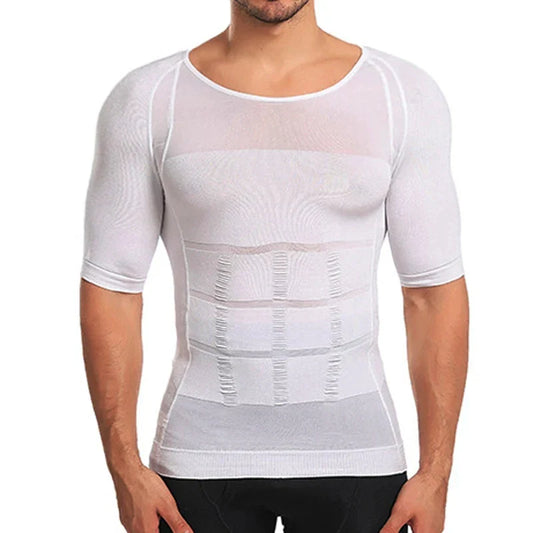 Men’s Slimming Compression Shaper Vest – Posture Support T-Shirt, Body Shaping & Tummy Control, Breathable Quick-Dry Under Shirt for Fitness & Daily Wear