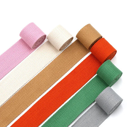 5M Cotton Webbing - DIY Suspenders Craft Supplies, Decorative Sewing Fabric, Nylon Webbing for Pet Rope and Backpack Accessories
