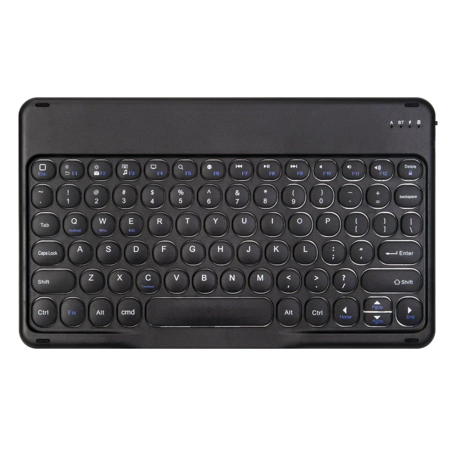 Spanish/English 10-Inch Bluetooth Keyboard – Wireless Rechargeable Universal Keyboard for iPad Air, Pro, Phone, Tablet, Laptop