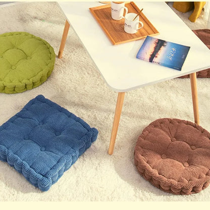 Meditation Floor Square Pillow – Thick Tufted Cushion for Yoga, Balcony, Chair & Seating