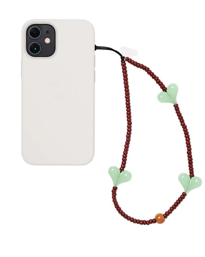 KKBEAD K-Pop Black Matte Bead Phone Charm with Pink Heart Strap –  Phone Chain Lanyard Jewelry Cellphone Accessories for Girls & Fans