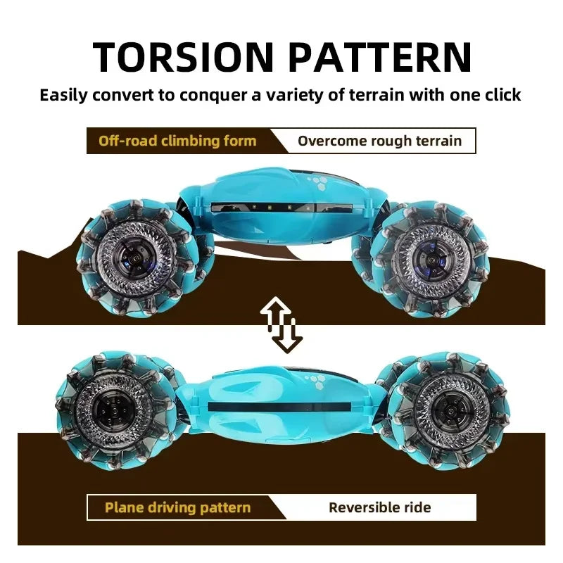 Stunt RC Car 4WD 1:16 – LED Light, Gesture Control, Twist & Climb Remote Controlled Car Toy for Kids