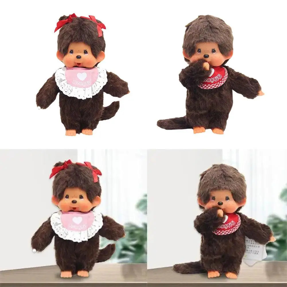15/20cm Kawaii Mengqi Monkey Plush Doll – School Bag Pendant, Keychain Decor & Cute Birthday Gift