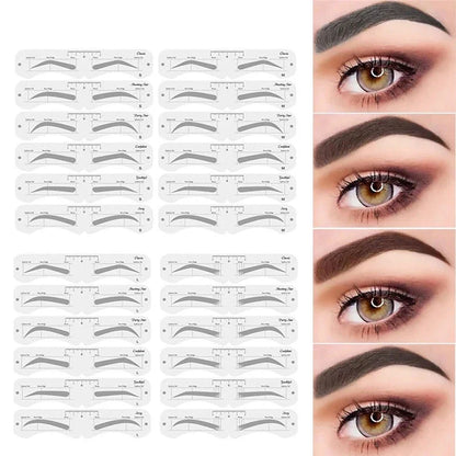 Reusable Eyebrow Stencil Set – Soft Ruler Brow Definer & Styling Template for Precise Grooming