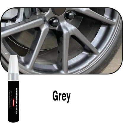 Automotive Wheel Touch-Up Paint Pen – Gloss, Matte Black & Silver/Grey Car Repair Accessory