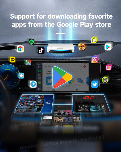 8+128GB Carlinkit TV Box — Android 13 Wireless CarPlay & Android Auto Adapter, 8-Core Qualcomm, HDMI