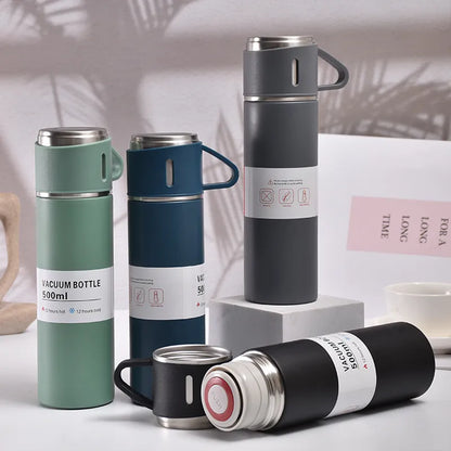 500ML 304 Stainless Steel Vacuum Insulated Bottle Gift Set - Office Business Style Coffee Mug - Portable Flask Carafe Thermos