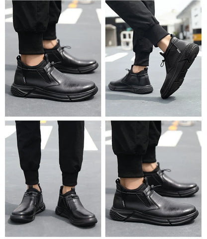 Fashion Safety Shoes for Men – Steel Toe Work Boots, Indestructible Puncture-Proof Protective Footwear