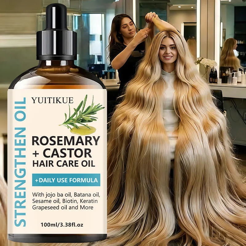 Rosemary & Castor Hair Oil - Strengthening Blend with Jojoba & Batana Oils
