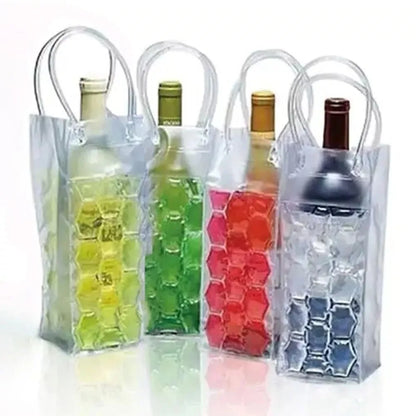 Portable Insulated Wine & Beer Tote Bag — PVC Cooler Handbag for Outdoor Use