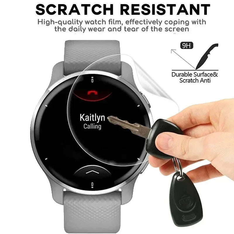 Hydrogel Screen Protector for Garmin Venu – Soft TPU Anti-Scratch Film for Venu 3/3S, Venu 2/2S (Not Glass)