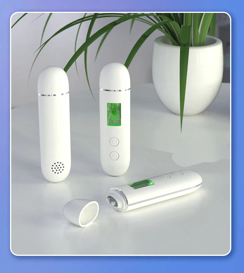 LCD Digital Skin Analyzer Pen — Face Tester for Moisture, Oil & Skin Health with Fluorescent Display