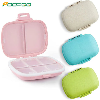 8-Compartment Travel Pill Organizer – Moisture-Proof Pill Case, Portable Medicine & Vitamin Holder for Purse