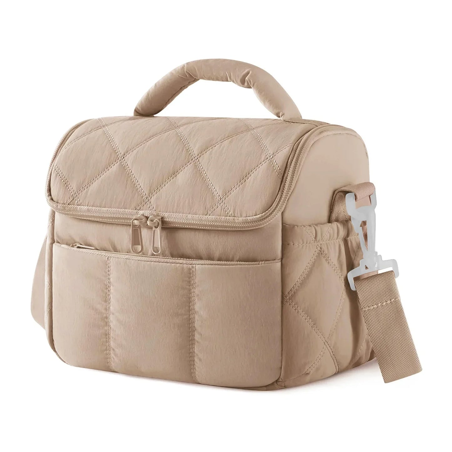 Insulated Lunch Bag - Portable Reusable Nylon Leakproof Lunch Box for Women