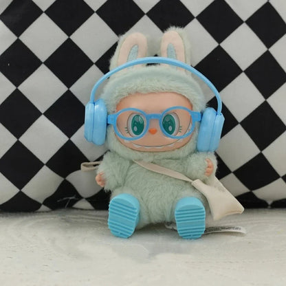 DIY Accessories for Labubu V1 V2 Shoes — Stylish Plastic Headphone Set & Plush Doll Decoration Gift (No Lenses)
