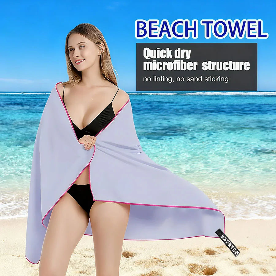 Quick Dry Microfiber Travel Towel – Ultra Absorbent, Super Soft & Compact Sports/Camping Towel for Outdoor Use (1pc)