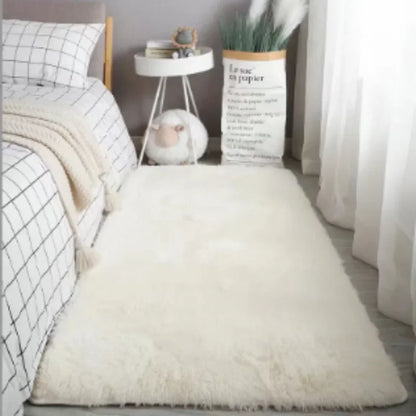 VIKAMA Fluffy Shaggy Rugs – Non-Slip, Machine Washable Soft Plush Area Rugs for Bedroom, Modern Design