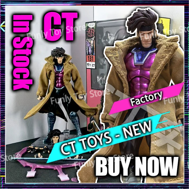CT Toys Gambit Action Figure — Mafex 131 X-Men Wolverine Anime Collectible Figurine, Model Statue, Custom Gift for Kids