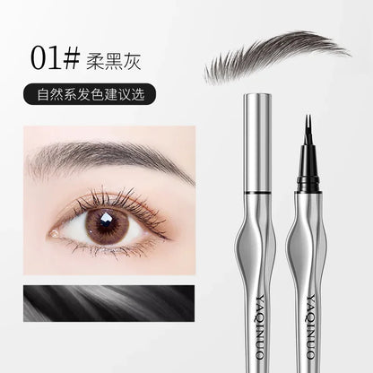 2Point Wild Eyebrow Pencil – Long-Lasting Waterproof Thin Liquid Tattoo Brow Pen with Easy Grip, Korean Makeup