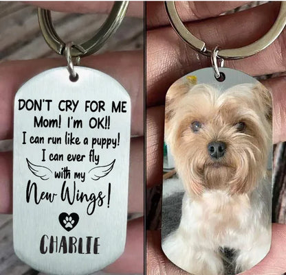 Personalized Pet Photo Necklace — Custom Engraved Dog & Cat Pendant, Handmade Memory Jewelry Keychain Gift