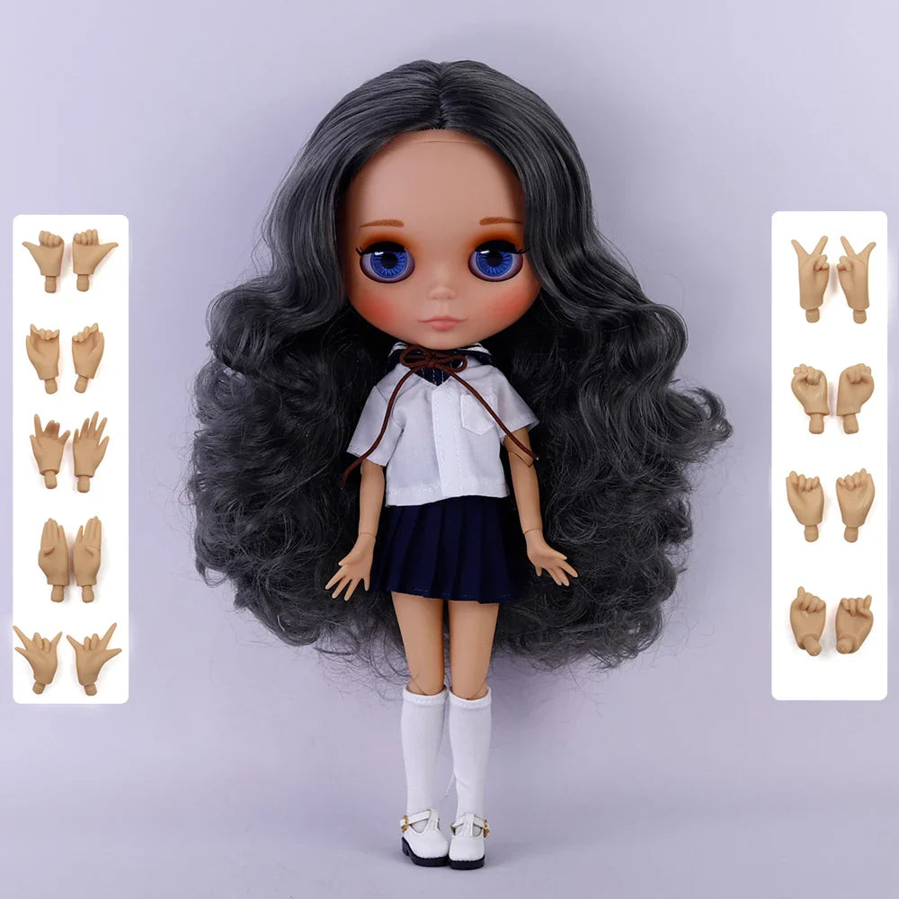 ICY DBS Blyth 1/6 Joint Doll – 30cm Tan Skin Matte Face BJD Girl Doll Toy Gift