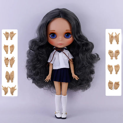 ICY DBS Blyth 1/6 Joint Doll – 30cm Tan Skin Matte Face BJD Girl Doll Toy Gift