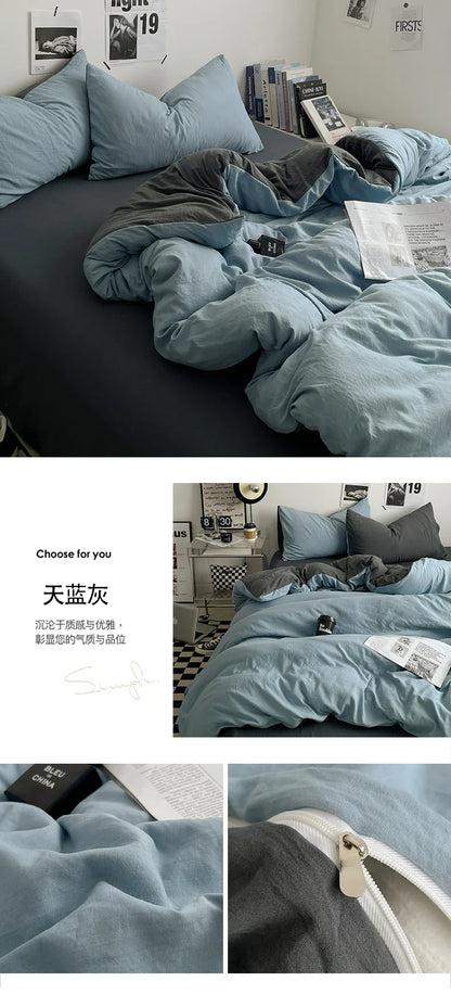 Bedding Comforter Set – Duvet Cover & Bed Sheets with Pillowcases for Queen/King Bed, Edredones de Cama