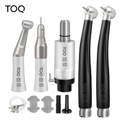 Dental High & Low Speed Handpiece Kit — Straight & Contra Angle Air Turbine with 2/4 Hole M4/B2 for Full Dental Equipment Set