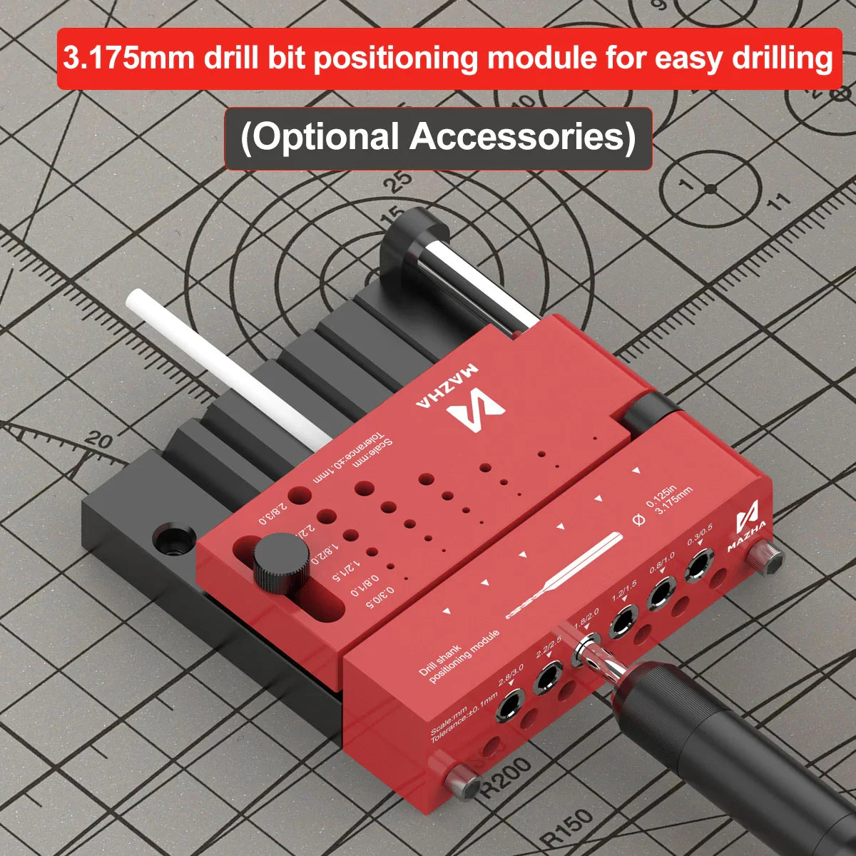 MAZHA T0012 Round Rod Punching Positioner – DIY Modeler Drilling Auxiliary Locator Tool