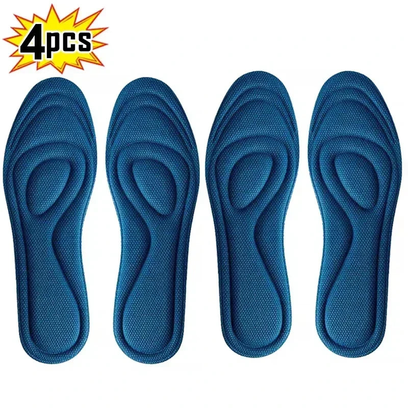 2 Pairs Memory Foam Orthopedic Insoles – Antibacterial, Sweat-Absorbing Shoe Inserts for Sports, Running, and Everyday Comfort