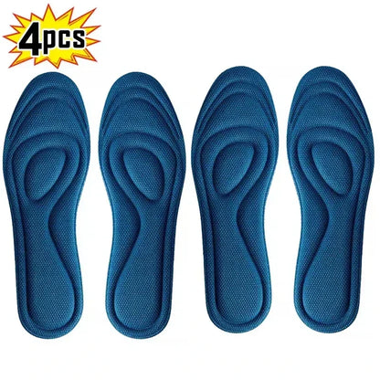 2 Pairs Memory Foam Orthopedic Insoles – Antibacterial, Sweat-Absorbing Shoe Inserts for Sports, Running, and Everyday Comfort