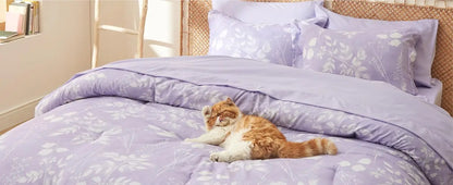 Bedsure 7-Piece Floral Comforter Set – Reversible Botanical Bedding with Sheets, Pillowcases & Shams