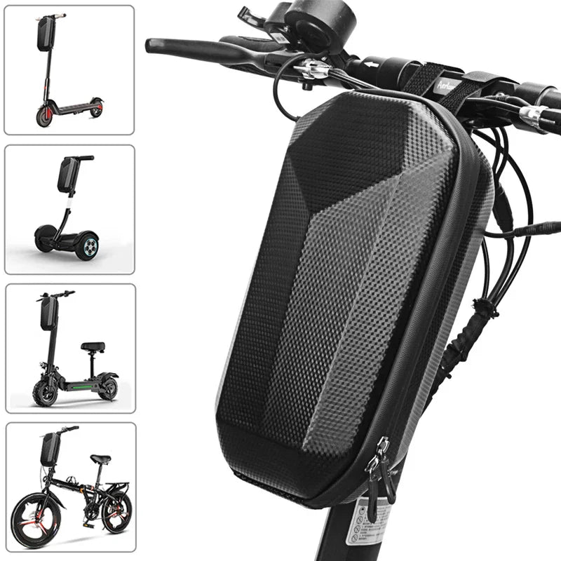 Waterproof EVA Hard Shell Front Bag for Electric Scooter | Reflective Handlebar Hanging Storage Accessories | Compatible with Xiaomi M365
